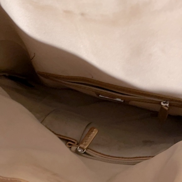 Gold Alfani Leather & wood purse or clutch - Picture 4 of 6